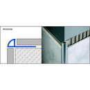 1/4 ROND FERME ALU ARGENT MAT 250CM 10MM PROFILE CARRELAGE DURONDELL DRAE 100